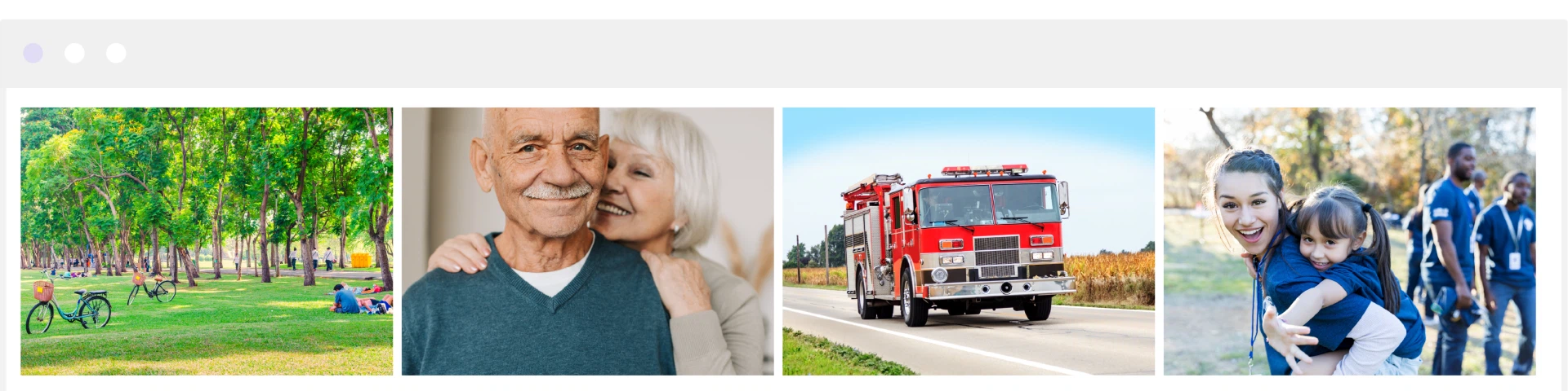 Images Portraying Different Communities, as Part of a Government Dashboard Example
