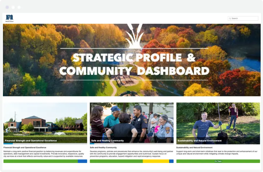 city of Minnetonka Strategic Plan Dashboard 2026