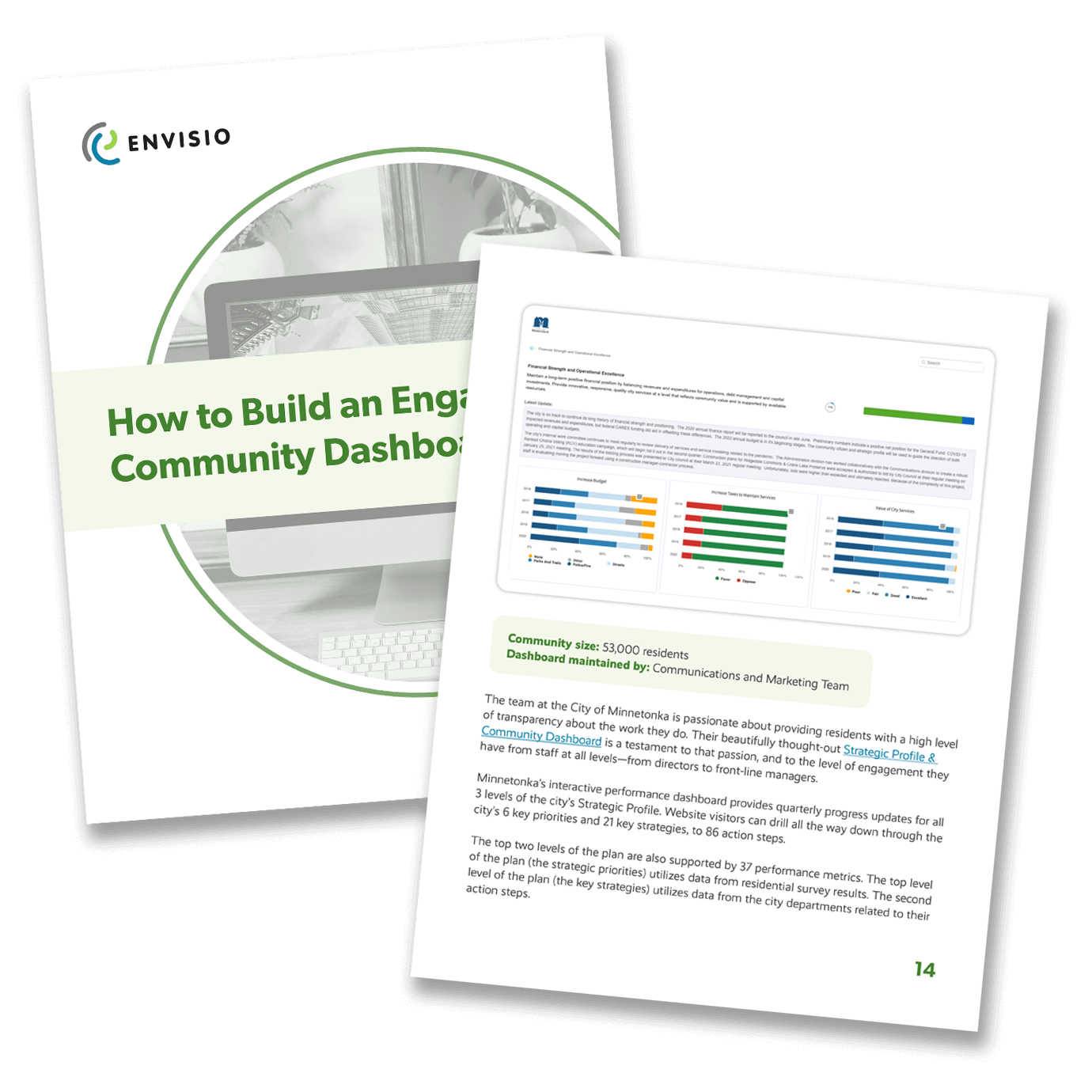 Front cover image of guide on how to build an engaging community dashboard