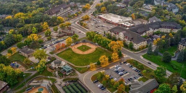 Aerial photo of a city