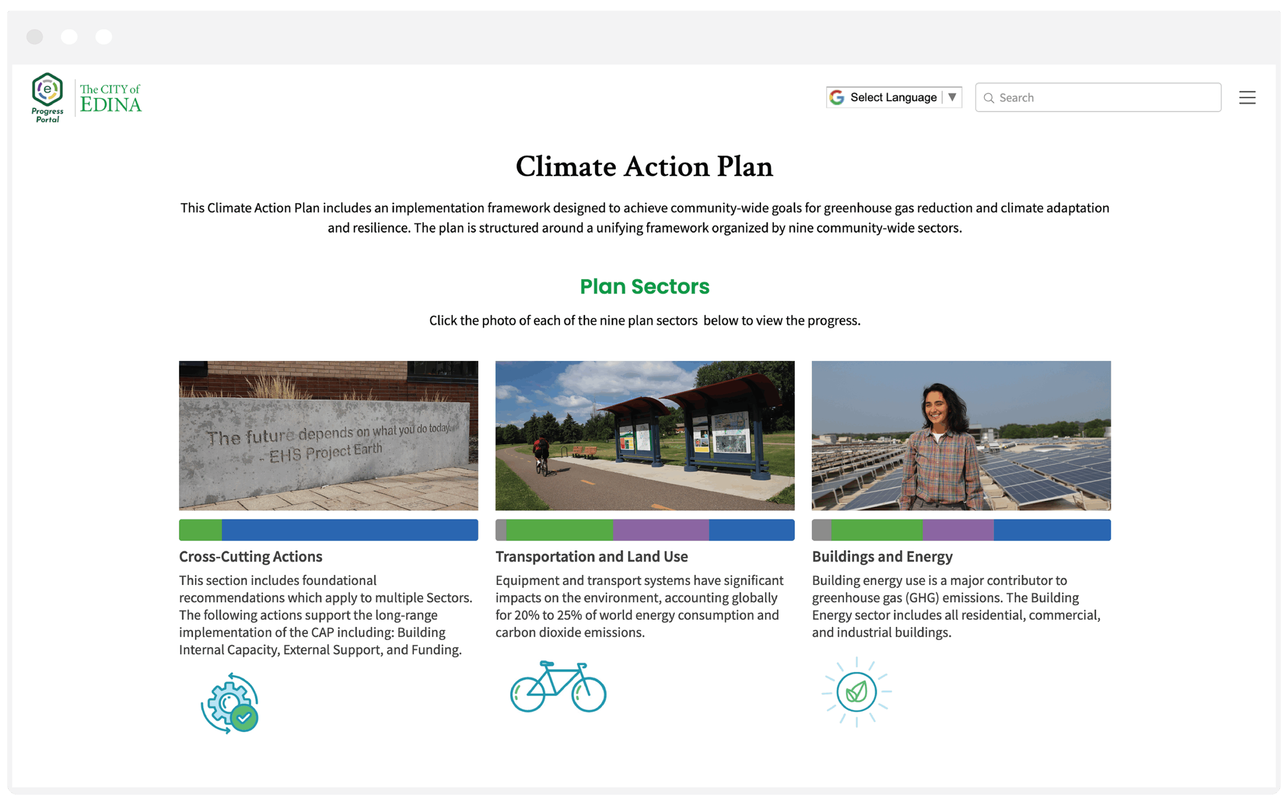 City of Edina Climate Action Strategy Dashboard