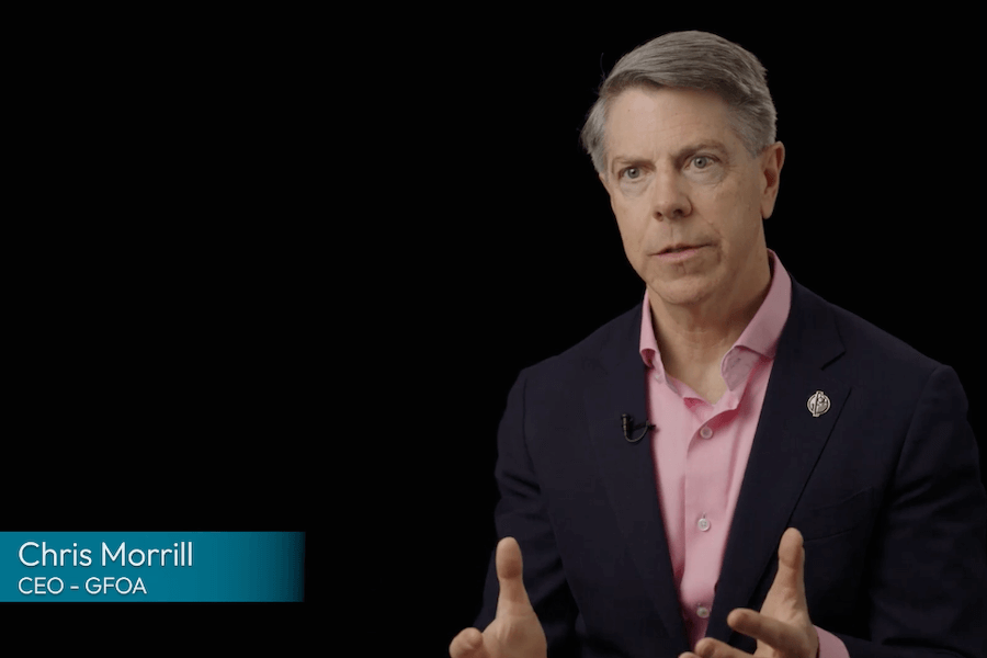Envisio Rethinking Budgeting video thumbnail image showing a person talking.