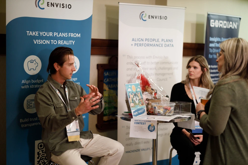 Envisio employees at a conference