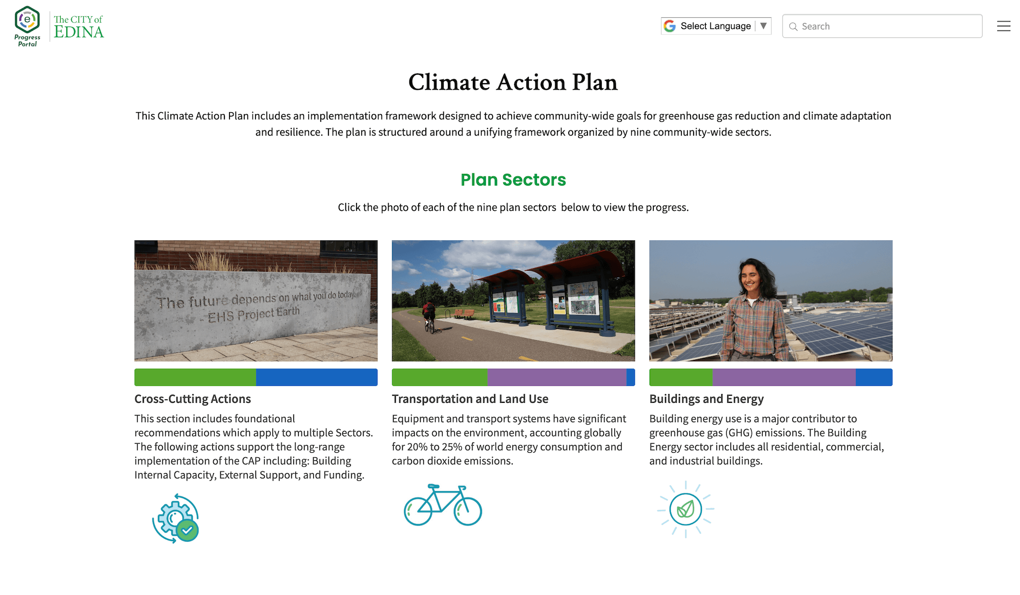 City of Edina Climate Action Plan performance outcome City of Edina Climate Action Plan performance outcome