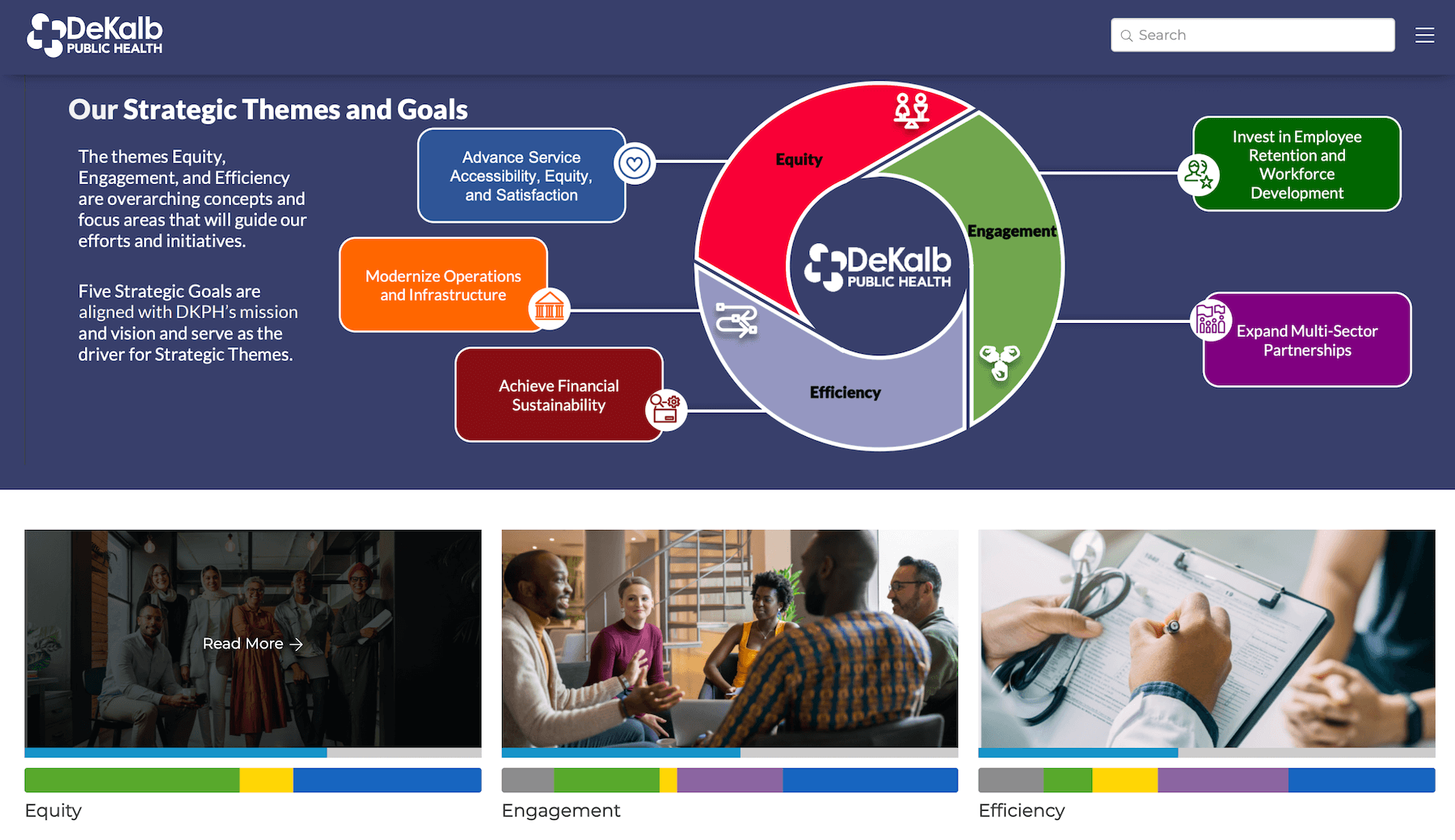 DeKalb Public Health strategic plan dashboard