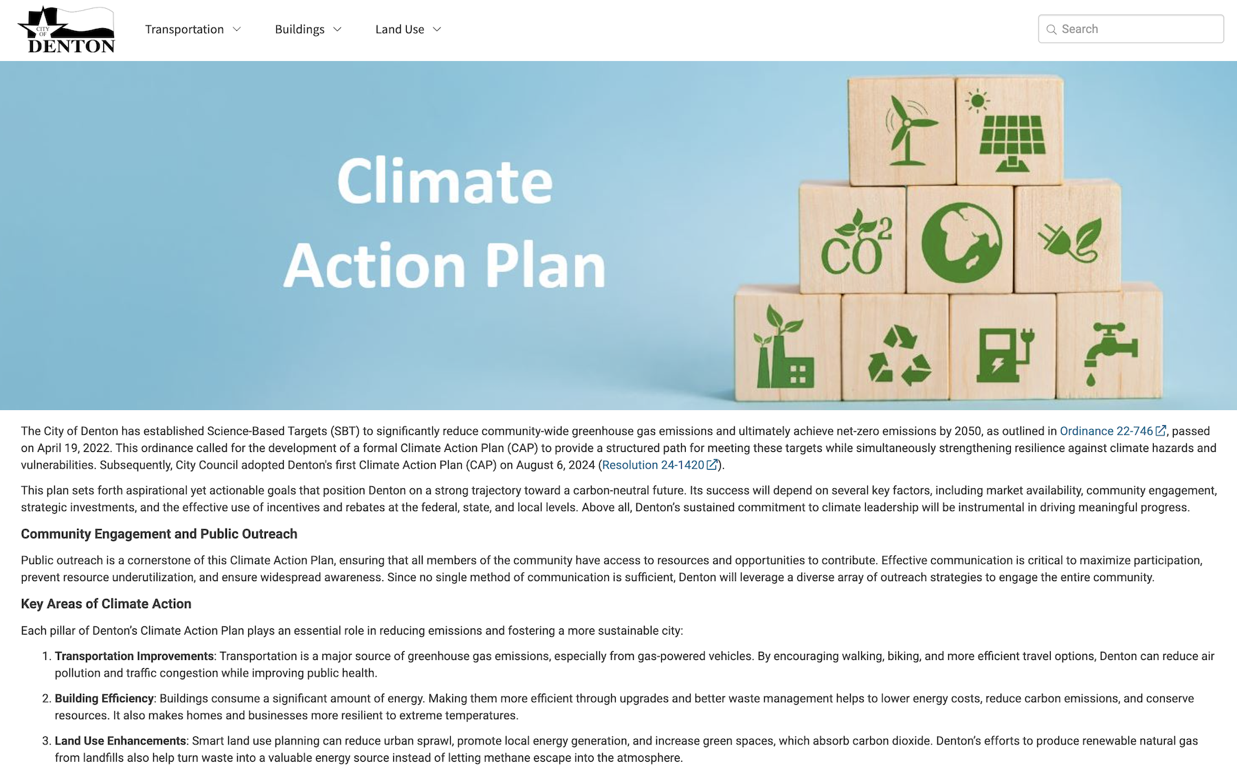 Denton texas climate action plan