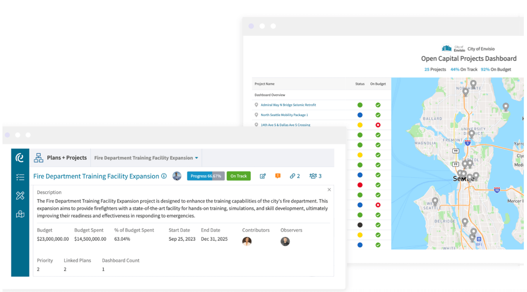 Envisio Projects Snapshot with open API