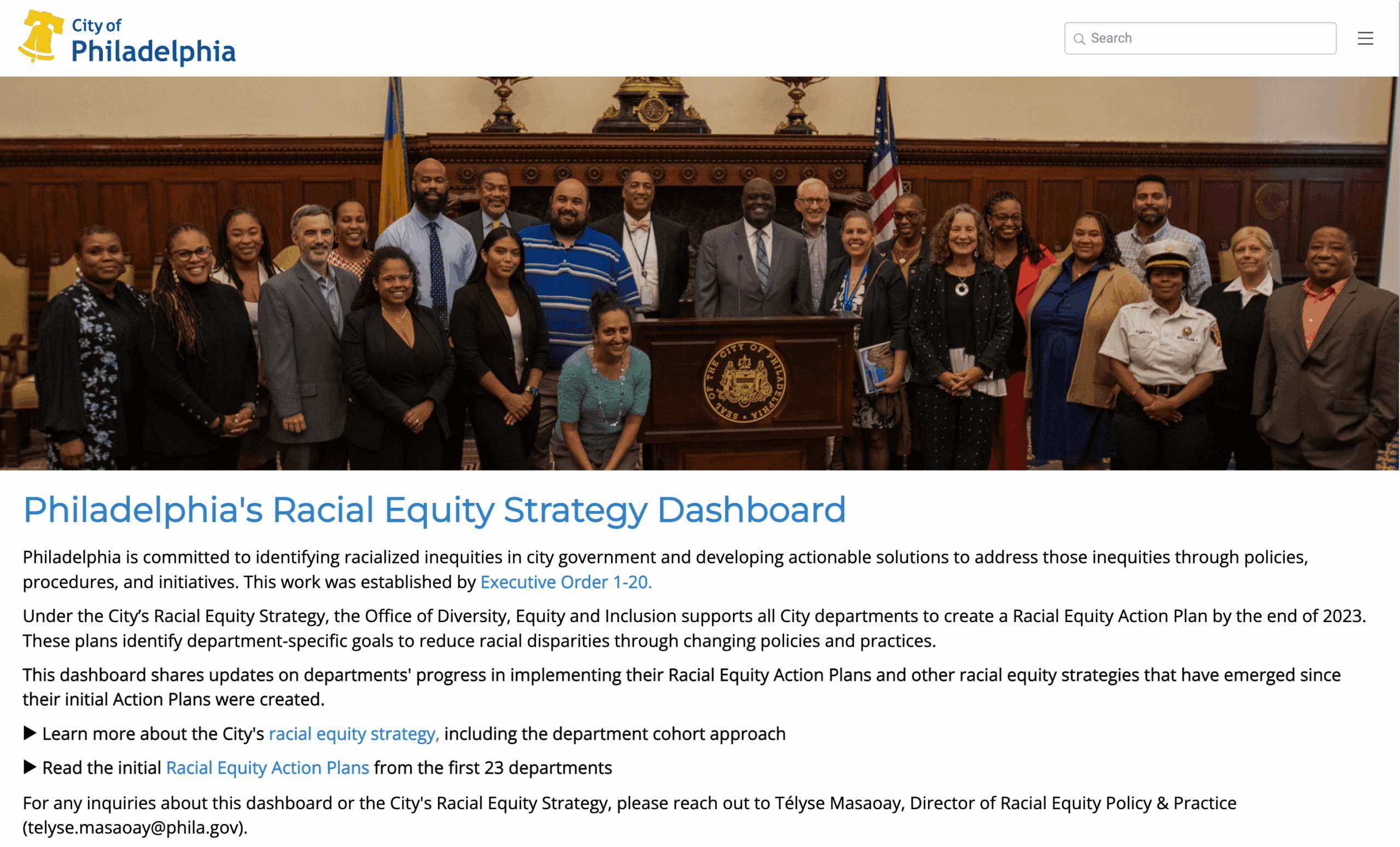 Philadelphia City Strategic Plan Dashboard