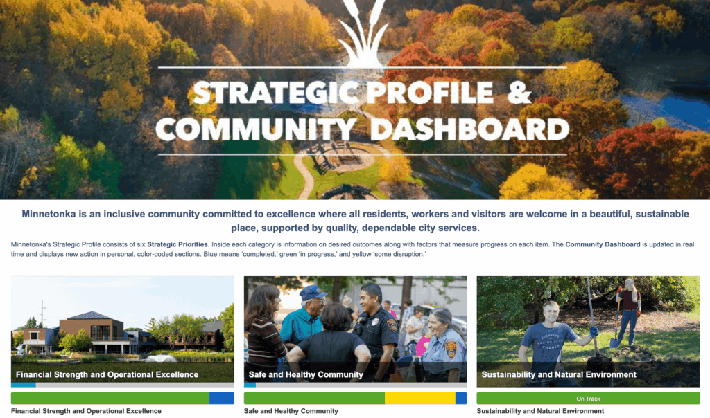 City of Minnetonka government public dashboard