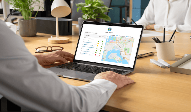 Envisio government project management software - projects dashboard