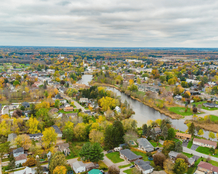 Aerial View of Municipality of North Grenville, Ontario