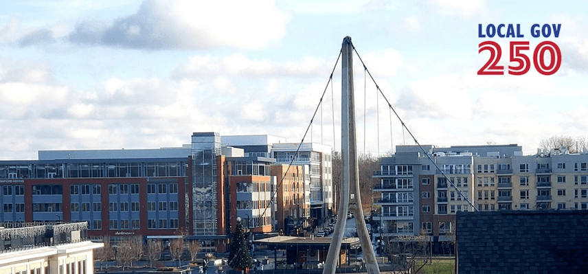 Image of a bridge and the Local Gov 250 logo.